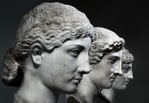 teste, tre, nasi, profili, bianconero, profilo, capelli, sculture, statue, orecchio, occhi, marmo, bocche, viso, volti, naso