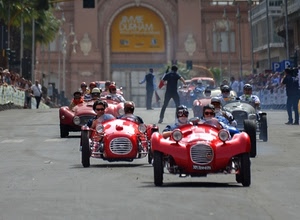 gara, rosso, corsa, automobili, auto, strada, rosse, epoca, storiche, sfilata