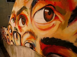 occhi, murales, muro, pupille, finestre, sopracciglia, graffiti, marrone, ciglia, tanti, rosso, sguardi, pupilla, murale, parete