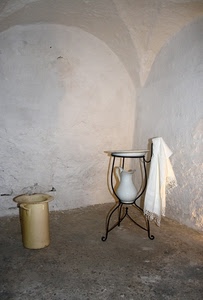 brocca, asciugamano, catino, bianco, arco, angolo, asciugamani, vaso, stanza