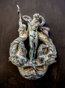 batacchio, cavalli, porta, bronzo, scultura, uomo, nettuno, dio