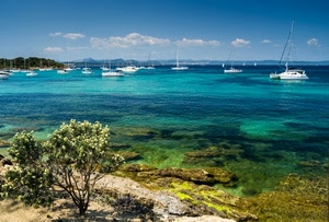 mare, barche, azzurro, albero, acqua, nuvole, cielo, trasparente