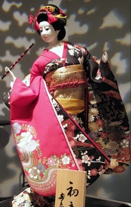 bambola, vestito, kimono, cinese, giocattolo, rosa, giappone, geisha, giapponese, rosso, costume, fiori