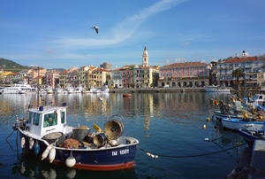 mare, barche, porto, gabbiano, barca, campanile, riflesso, peschereccio, case