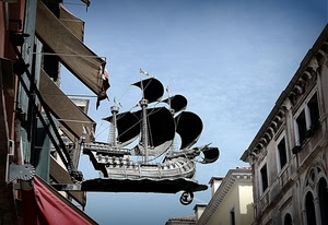 insegna, tende, vele, veliero, finestre, nave, cielo, galeone, ferro