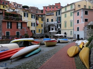 barche, case, finestre, strada, colori, canoe, giallo, bianco