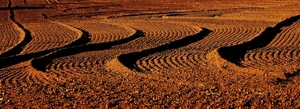curve, terra, marrone, solchi, linee, campo, terreno, onde, campagna, tracce, ocra, impronte