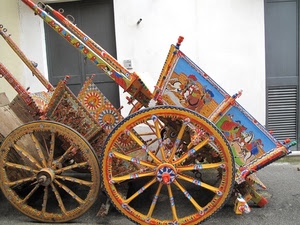 ruote, carretti, colori, sicilia, due, siciliani, carretto, disegni, porte