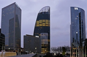 grattacieli, luci, finestre, palazzi, città, nuvole, cielo, piani, grattacielo, riflesso