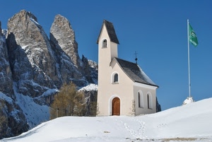 neve, chiesa, bandiera, montagna, campanile, bianco