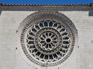rosone, chiesa, cerchio, cielo, bianco, cerchi, azzurro, pietra, tetto, vetro, raggi, arte, muro, romanico