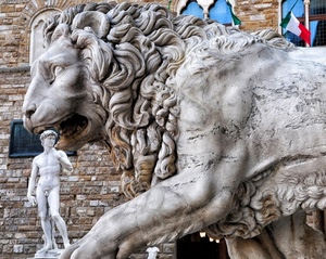 leone, criniera, statue, bandiera, marmo, sculture, statua, firenze, bocca, david, finestre, tricolore, fauci, bianco, zampa