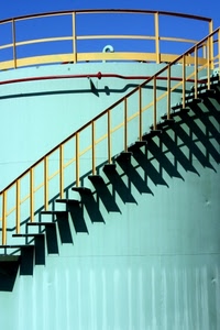 ombra, scala, ringhiera, scale, gradini, verde, giallo, azzurro, silos
